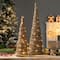 Glitzhome® Pre-Lit Rattan Christmas Table Tree Décor Set